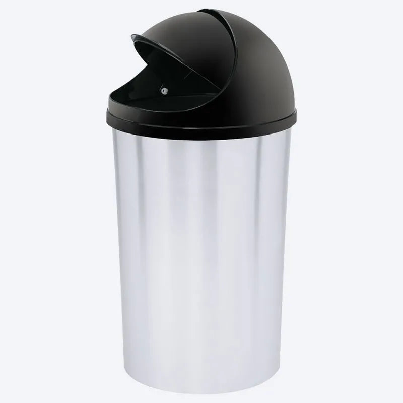 Papelera Metalizada Tapa Móvil Plástica 5L - Rimax
