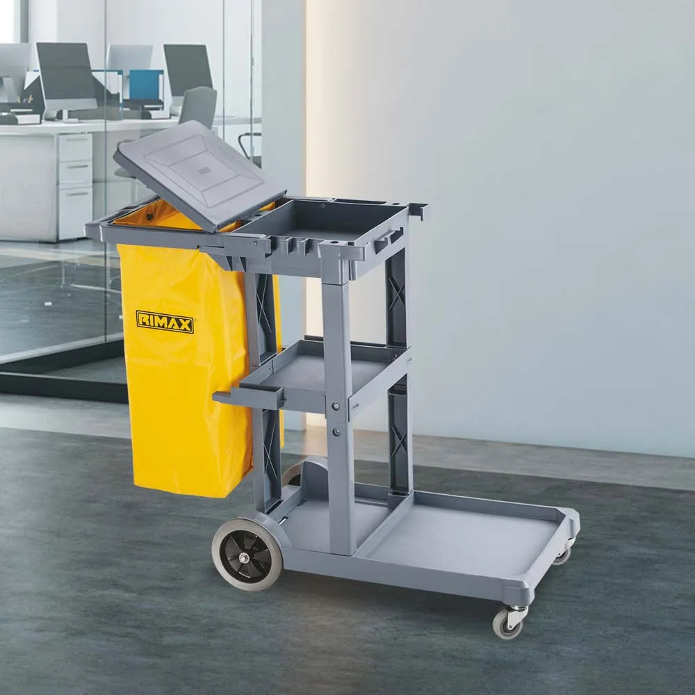 Combo Servicio Limpieza (Carro de Servicio + Señal de Precaución) - Rimax