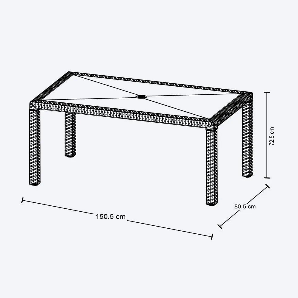 Combo Comedor Familiar Eterna (1 Mesa + 6 Sillas Eterna) - Rimax