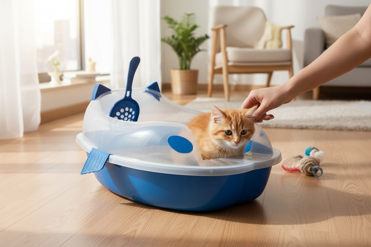 Arenero Premium Con Cepillo Para Gatos