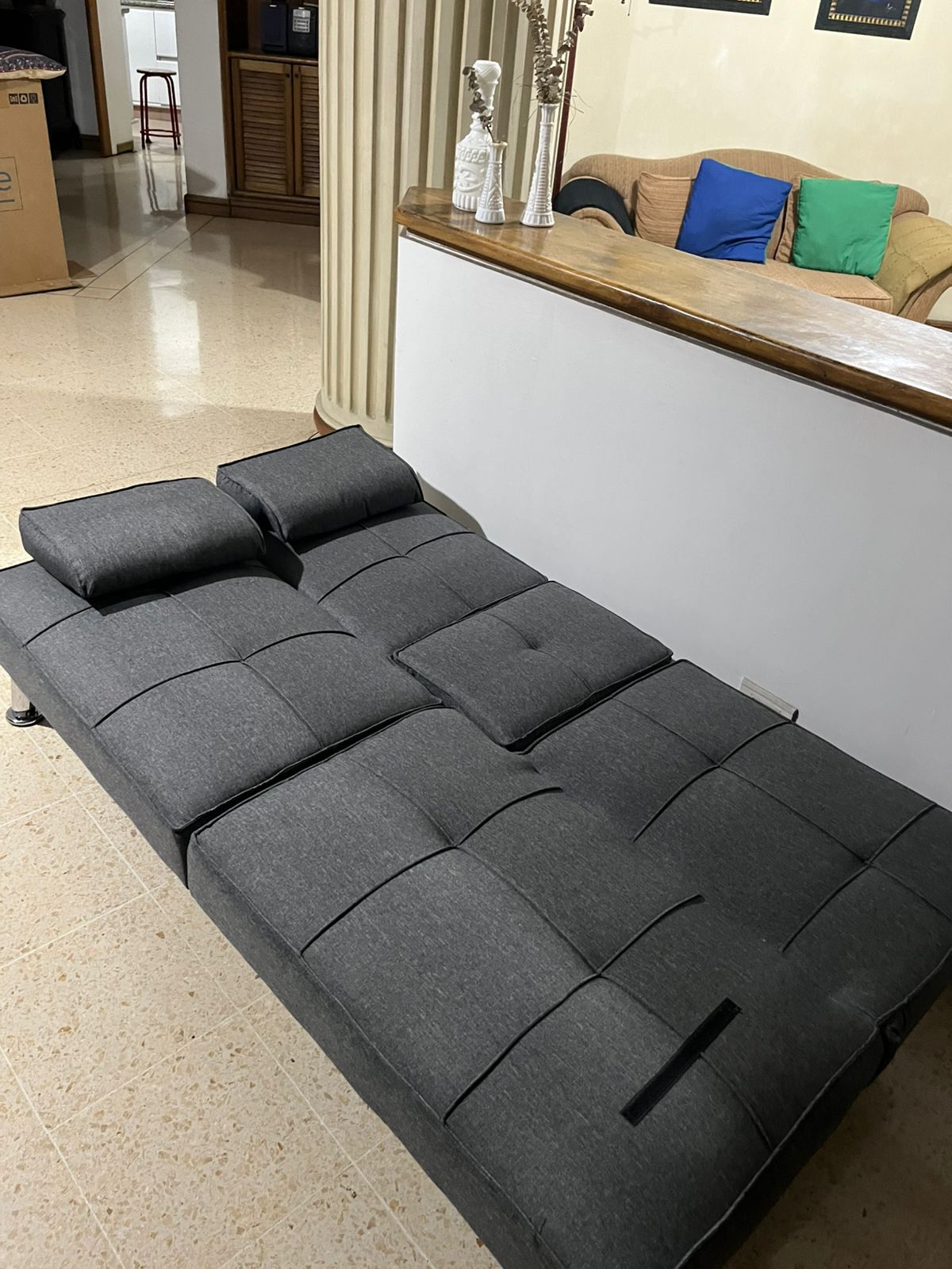 Sofa Cama Moderno Con Portavasos
