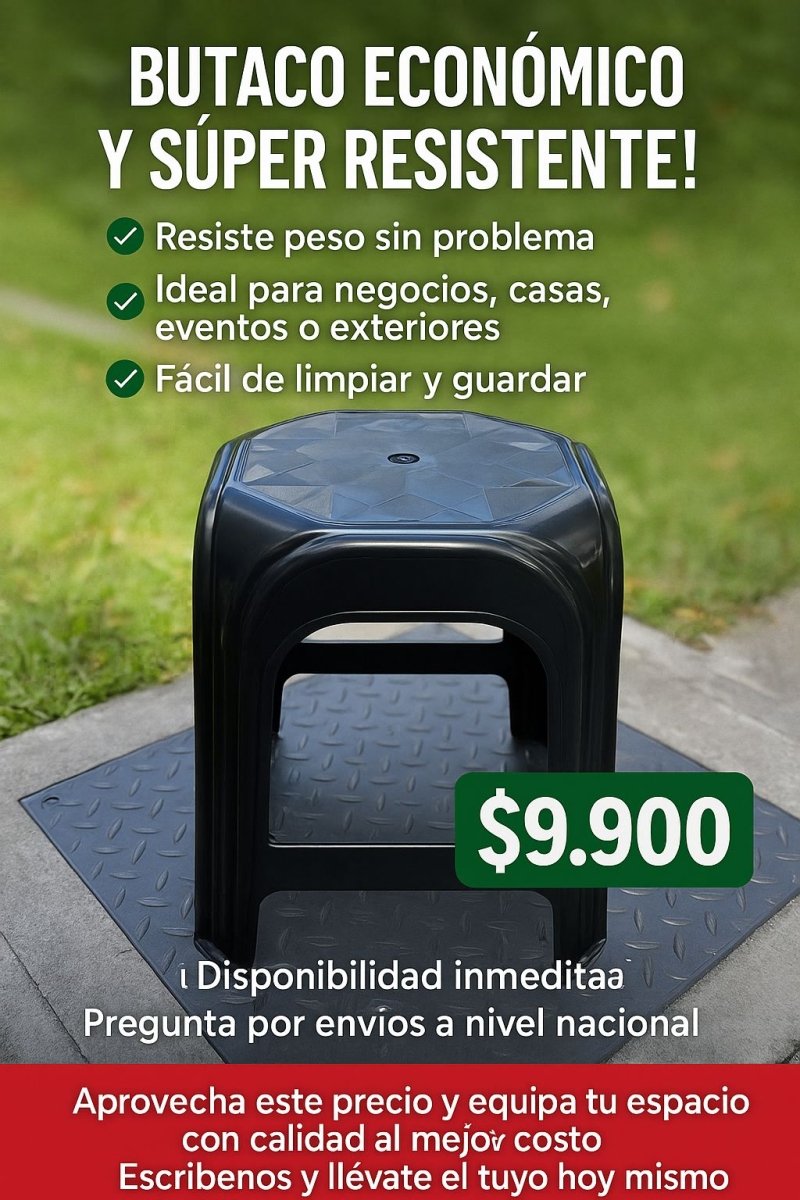 Butaco Económico - Negro - Muebles Dummi