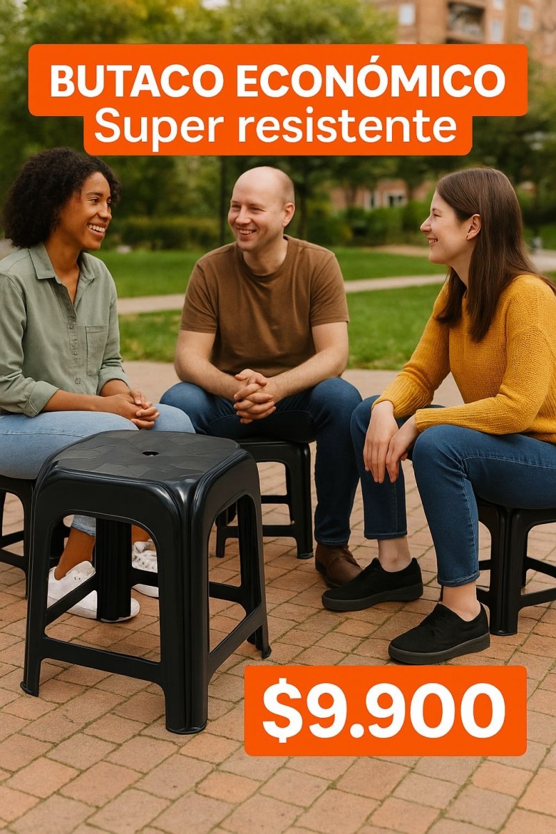 Butaco Económico - Negro - Muebles Dummi