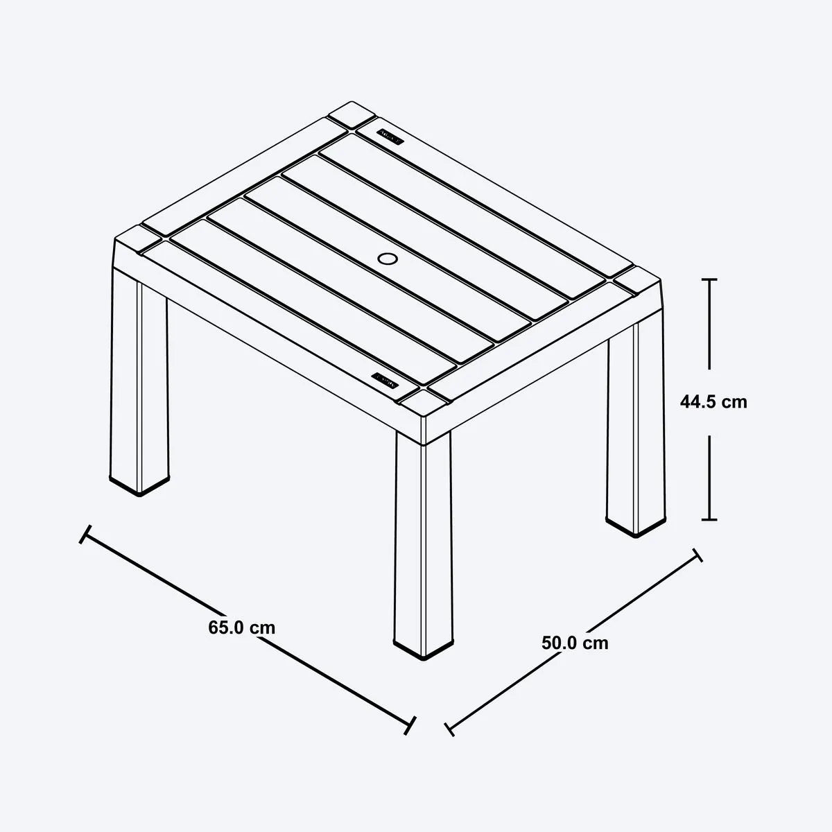 Combo Piscina Gris (2 Camas Asoleadoras + 1 Mesa de Centro Baru) - Muebles Dummi