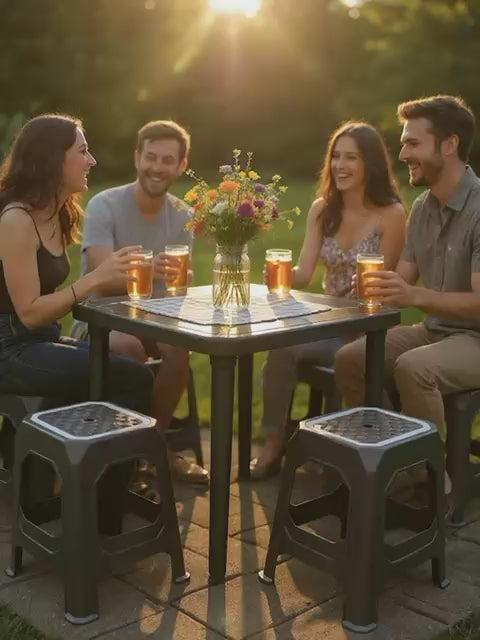 Juego de Comedor Geométrico Plastico