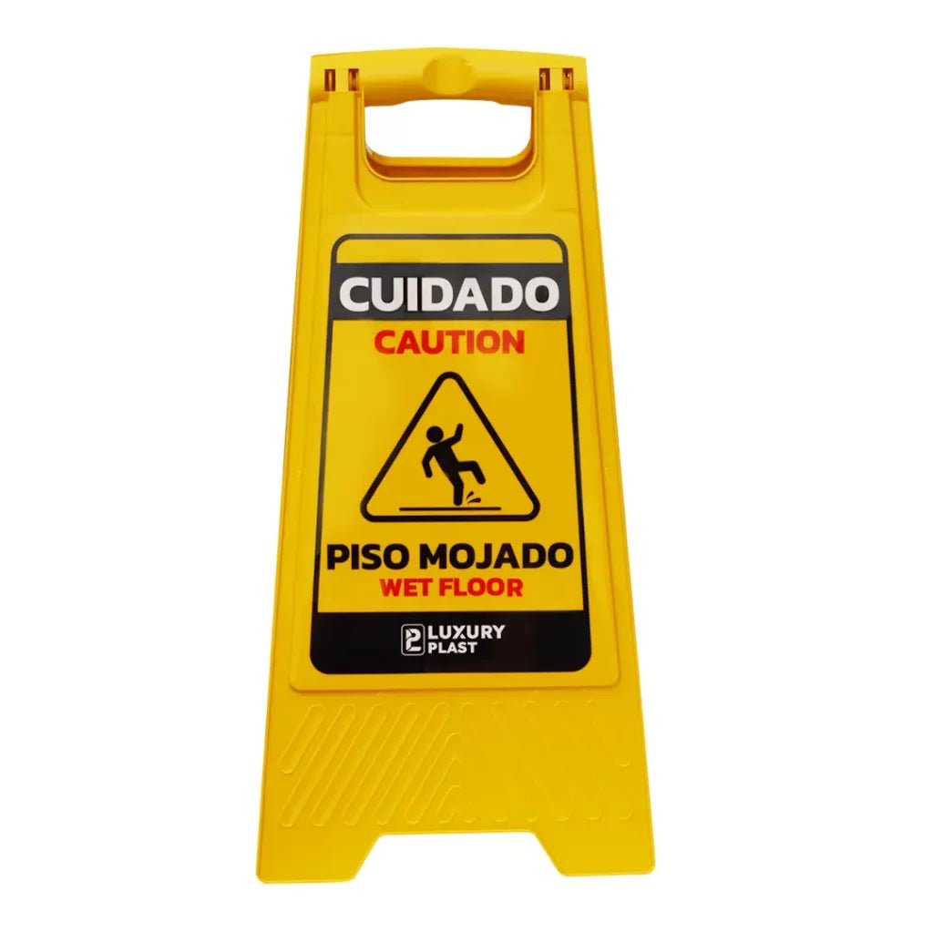 Señalización de Piso Mojado – Letrero Plegable de Seguridad - Muebles Dummi