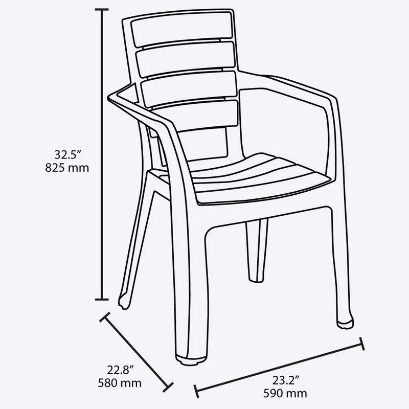 Silla Barú Apariencia Madera - Rimax