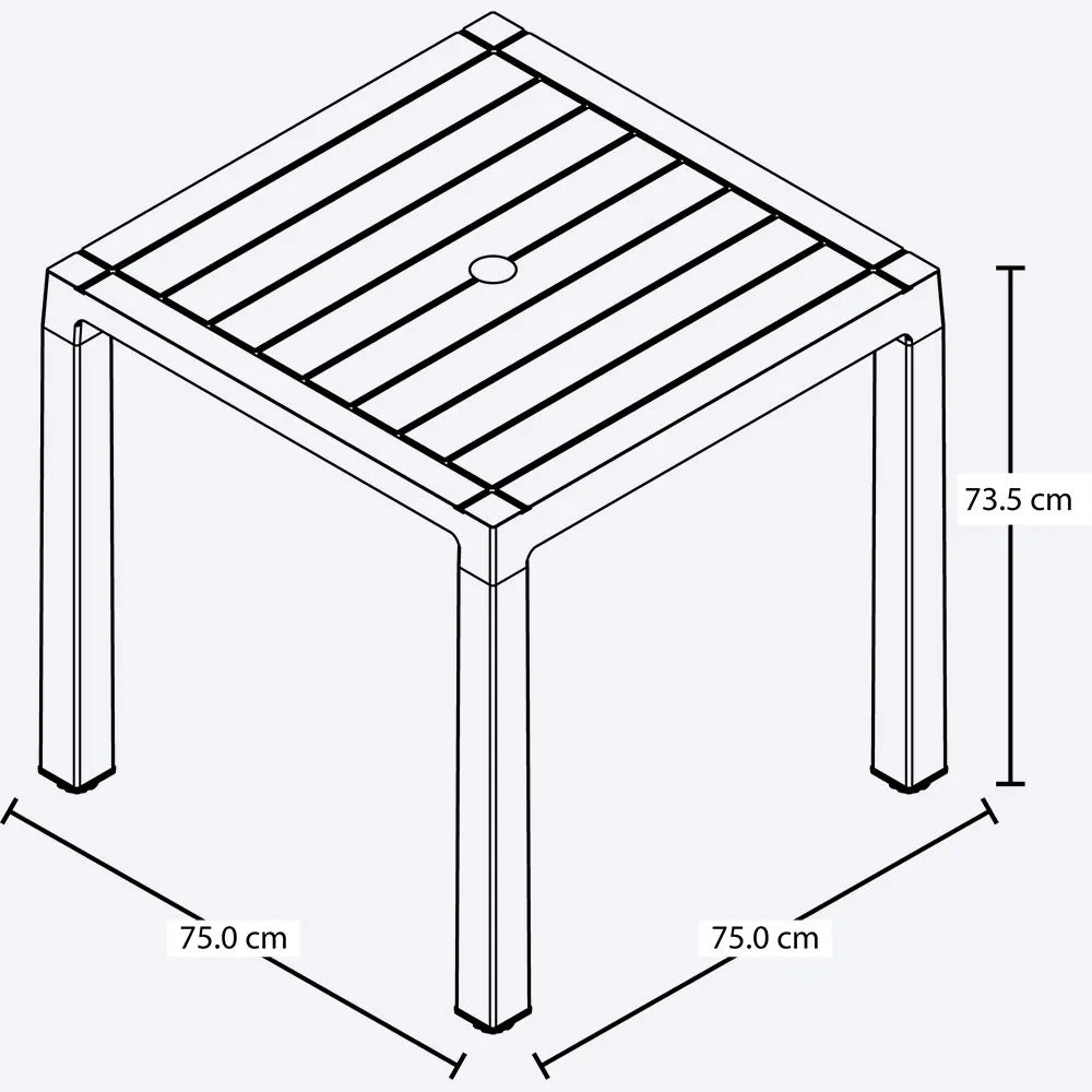 Juego Barú 4 Puestos Apariencia Madera - Rimax