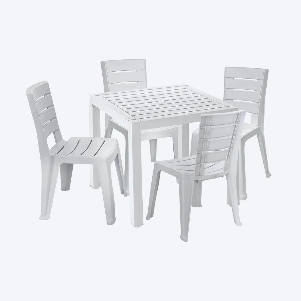 Juego Barú 4 Puestos Apariencia Madera - Rimax