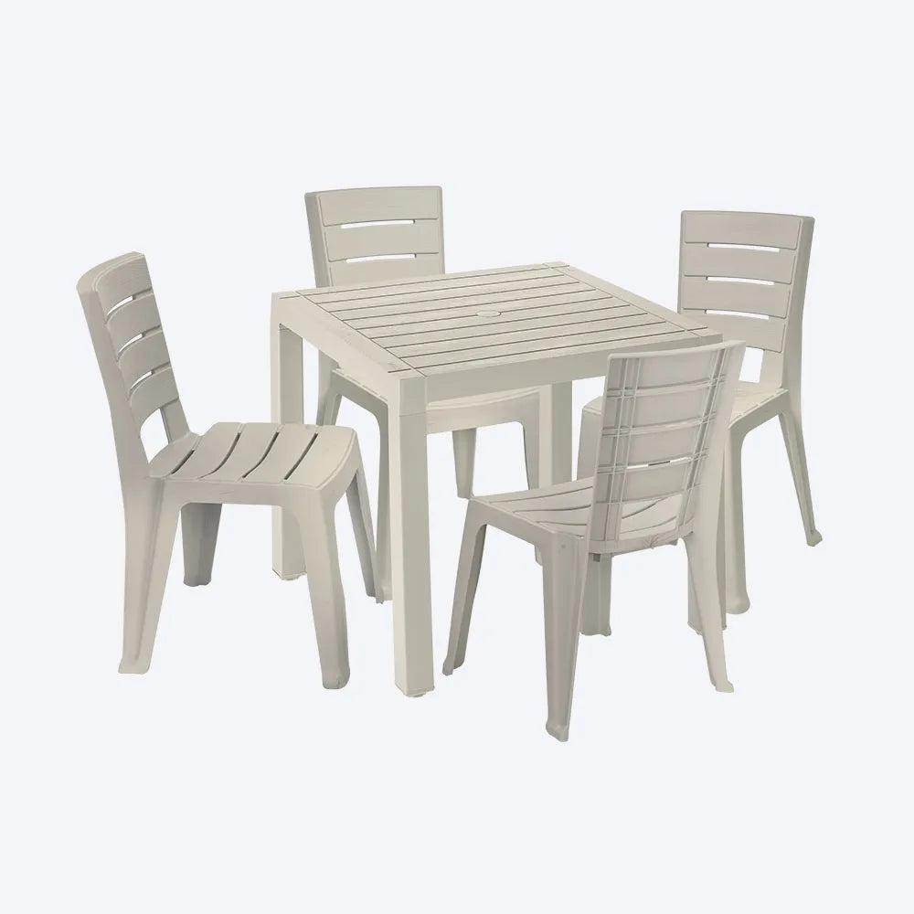 Juego Barú 4 Puestos Apariencia Madera - Rimax