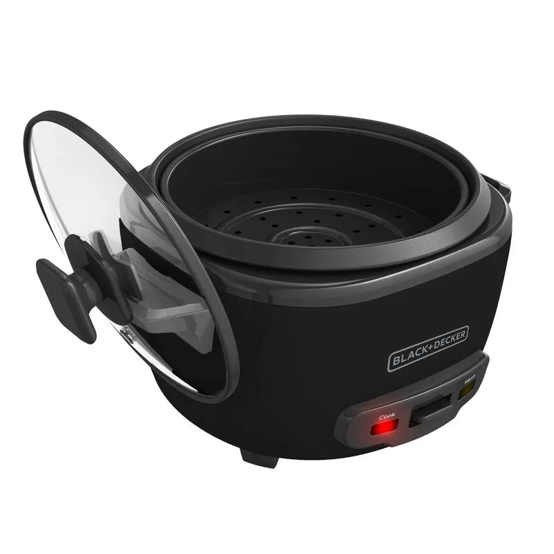 Olla Arrocera Black+Decker 14Tazas Tapa de Vidrio y Vaporera RC514B