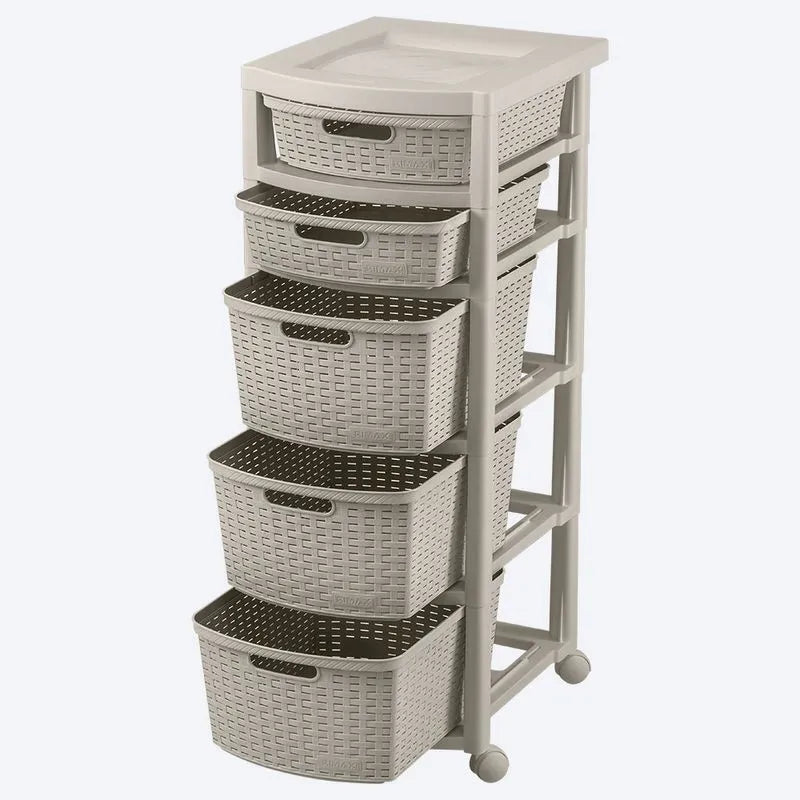 Cajonero Rattan Shia 5 Gavetas - Rimax
