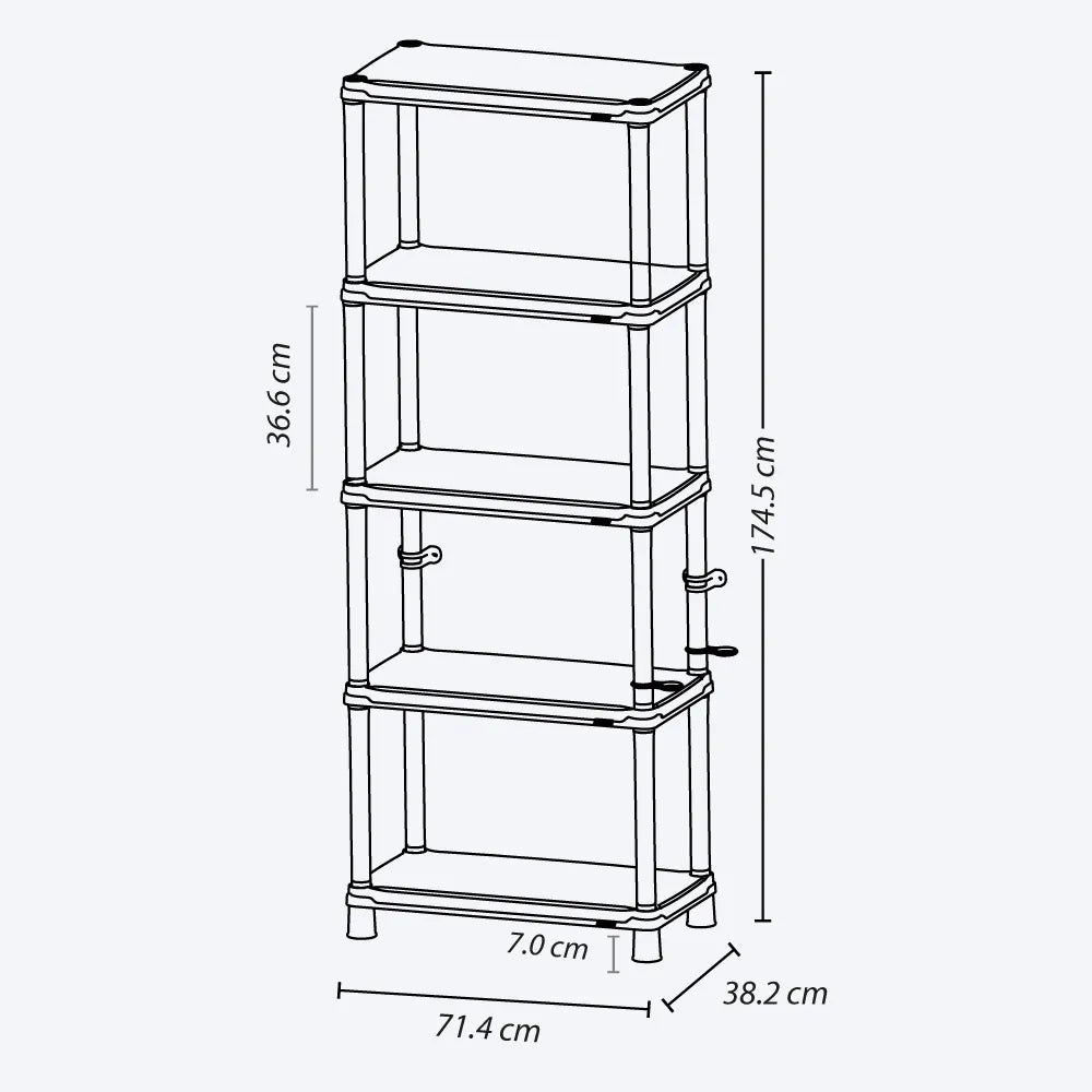 Estanteria Sólida 15" De 5 Niveles - Rimax