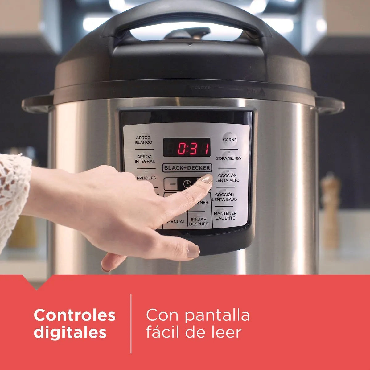 Olla A Presion Multiusos 6 Litros - Black & Decker