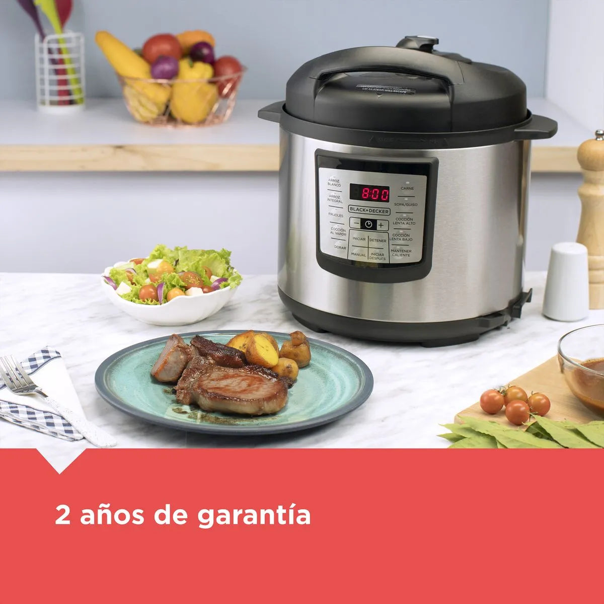 Olla A Presion Multiusos 6 Litros - Black & Decker