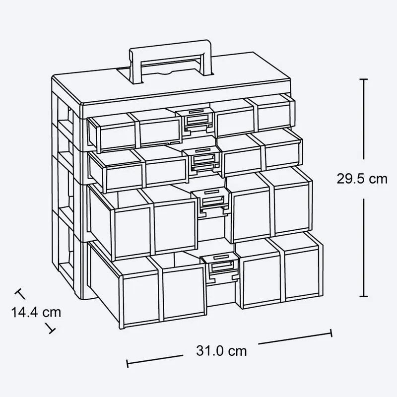 Organizador Modular De Gavetas 2x40 2x80 - Rimax