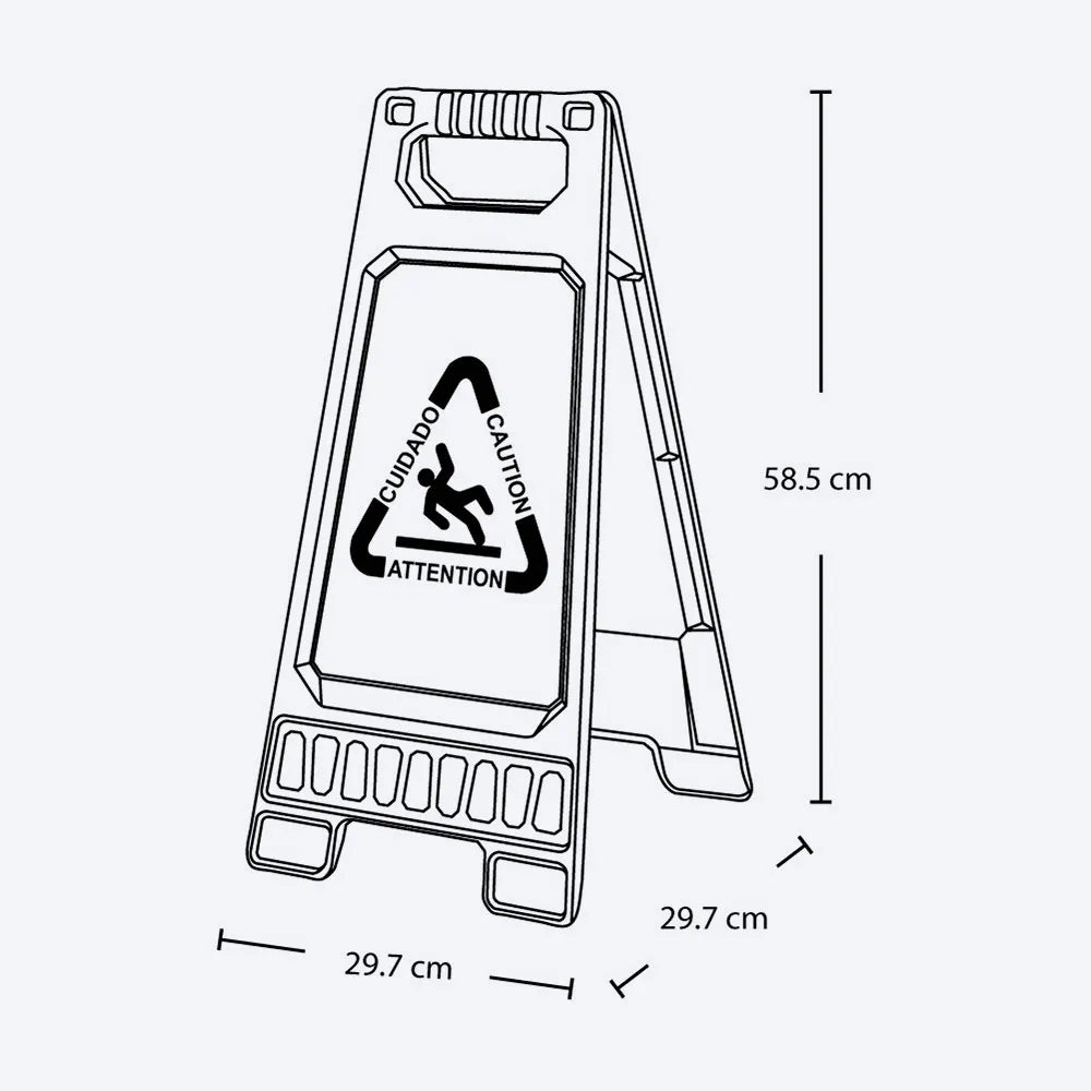 Combo Servicio Limpieza (Carro de Servicio + Señal de Precaución) - Rimax