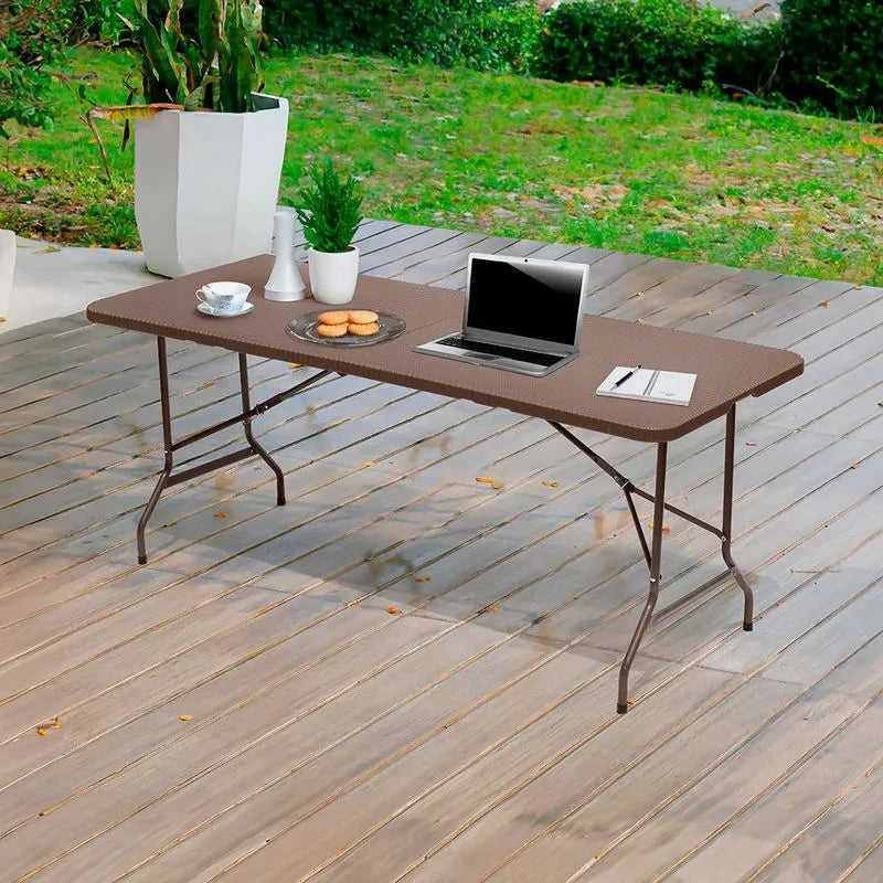 Mesa Plegable Banquetera Tipo Rattan - Rimax