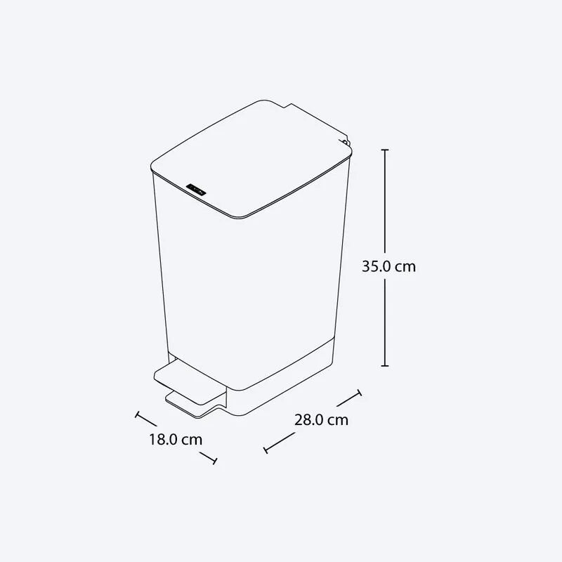 Basurero Pedal Slim 8 Litros - Rimax
