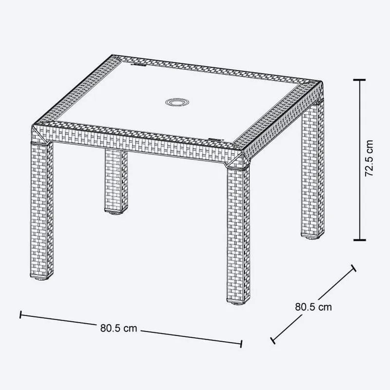Mesa Eterna Apariencia Rattan - Rimax