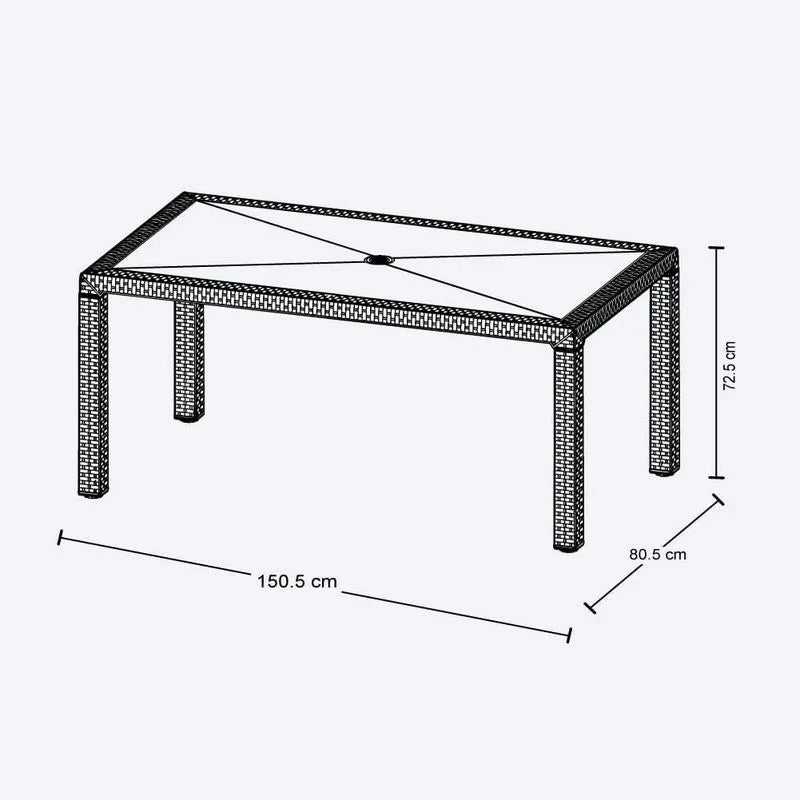 Mesa Eterna Familiar Apariencia Rattan - Rimax