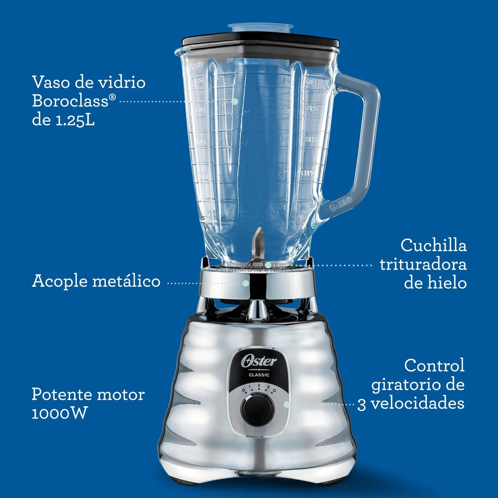 Licuadora Oster Clásica Tradicional  de 3 Velocidades