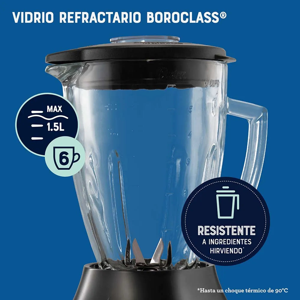 Licuadora con Tecnología Reversible, Vaso de Vidrio - Oster