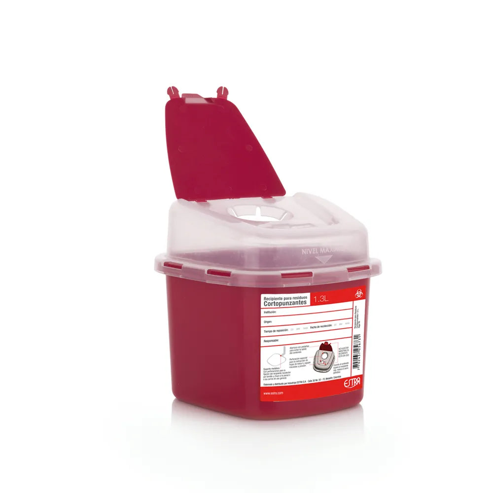 Recipiente Residuos Cortopunzante 1.3 Litros