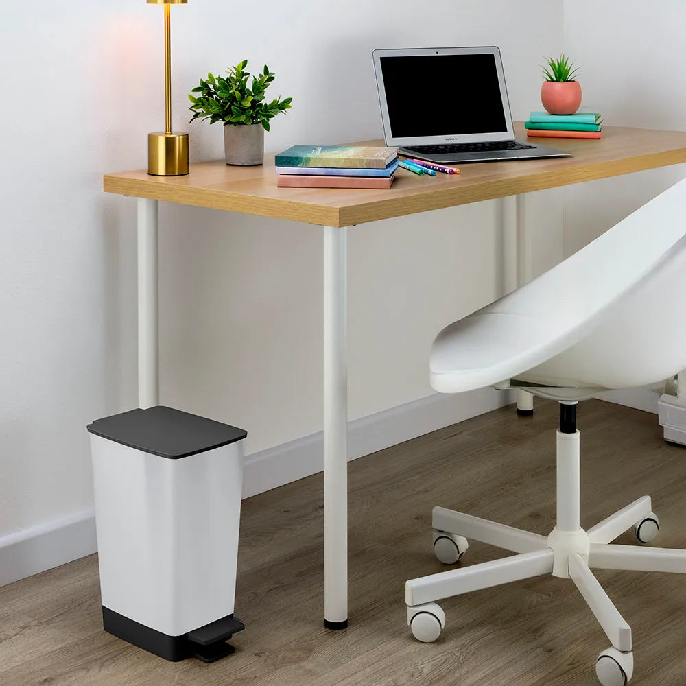 Basurero Pedal Slim 8 Litros Metalizado - Rimax