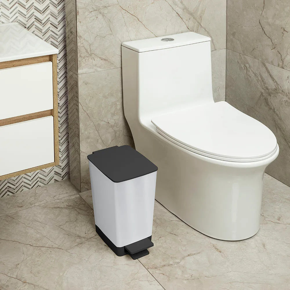 Basurero Pedal Slim 8 Litros Metalizado - Rimax