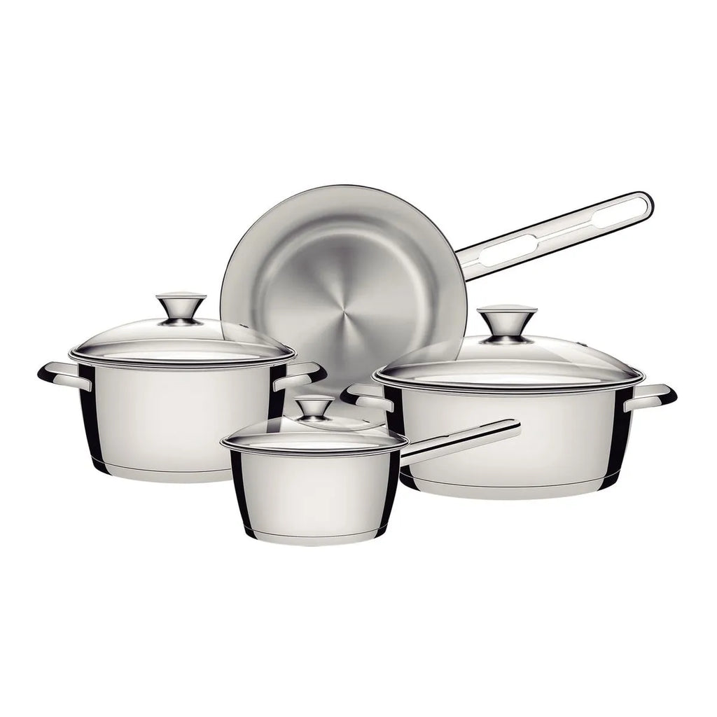 Juego de Ollas Batería de Cocina Tramontina Allegra Acero Inoxidable 7 Piezas