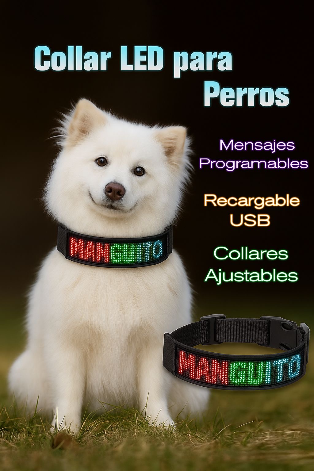 Collar LED Para Mascotas