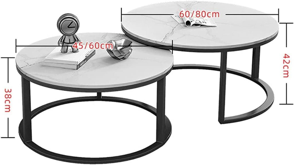 Set De Mesa Redonda en Vidrio Doble - Mesa Duo