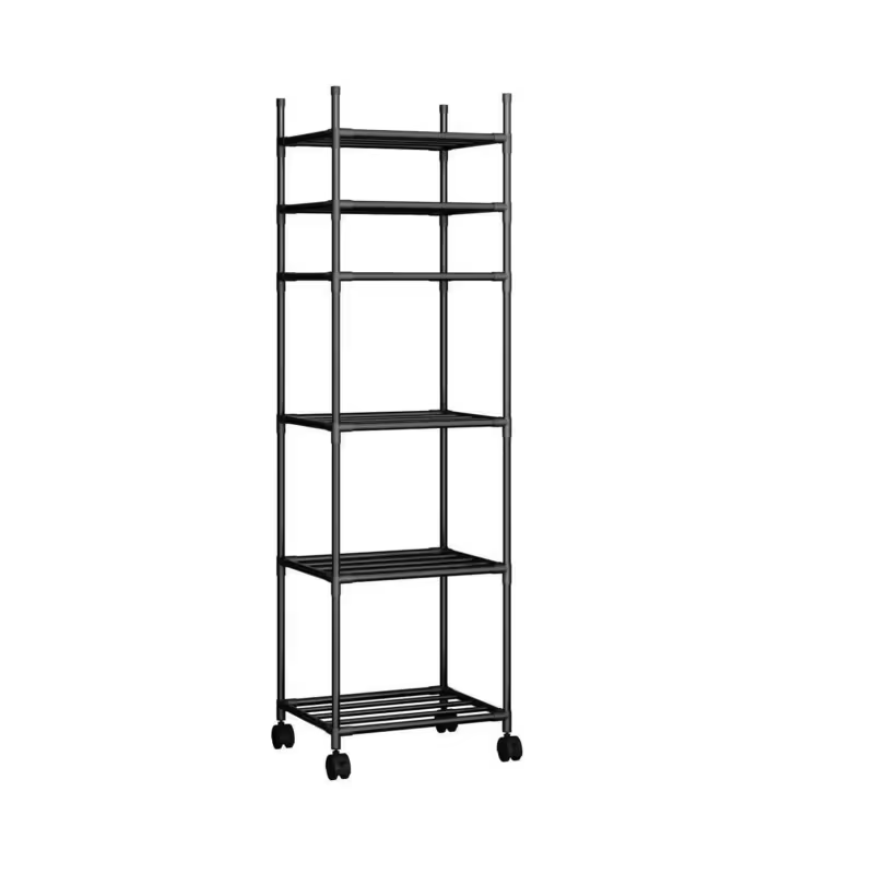 Estante - Repisa Metálico Ajustable de 6 Niveles con Ruedas