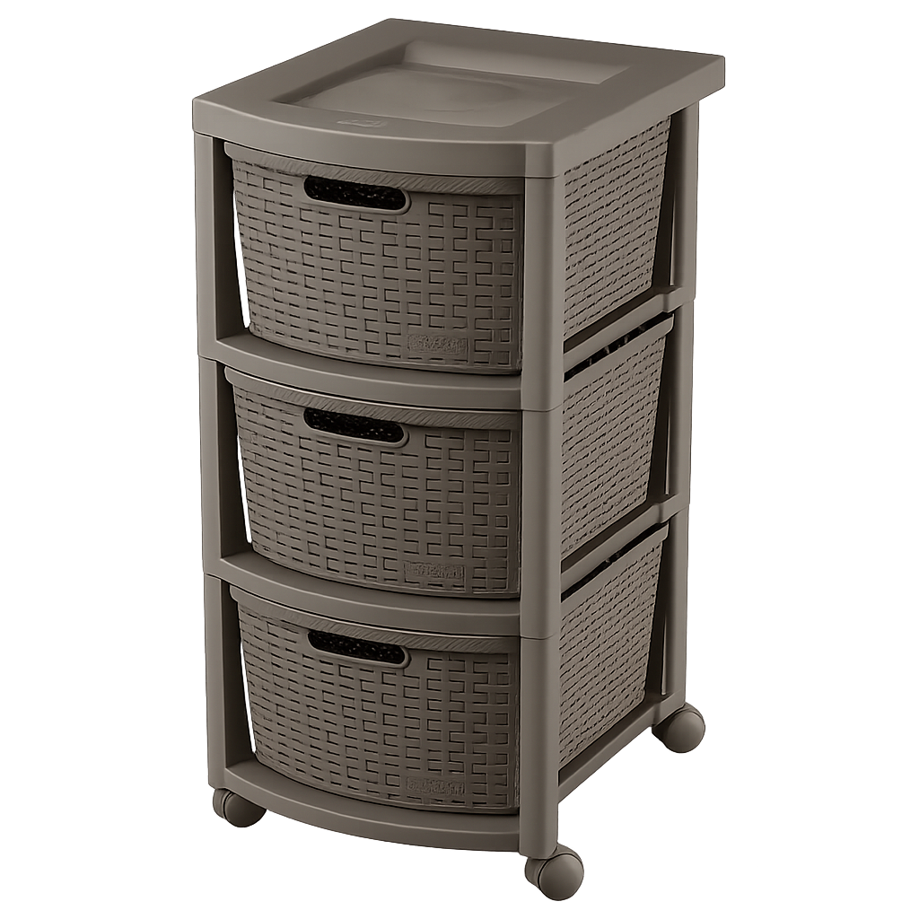 Cajonero Rattan Shia 3 Gavetas - Rimax