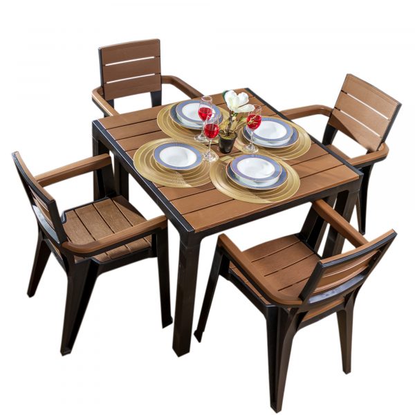 Comedor Para Exterior Madeira 4 Puestos - MQ