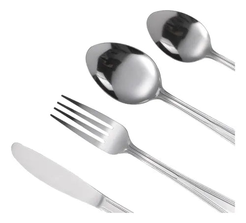 Juego De Cubiertos Dkasa En Acero Inoxidable 24 Piezas