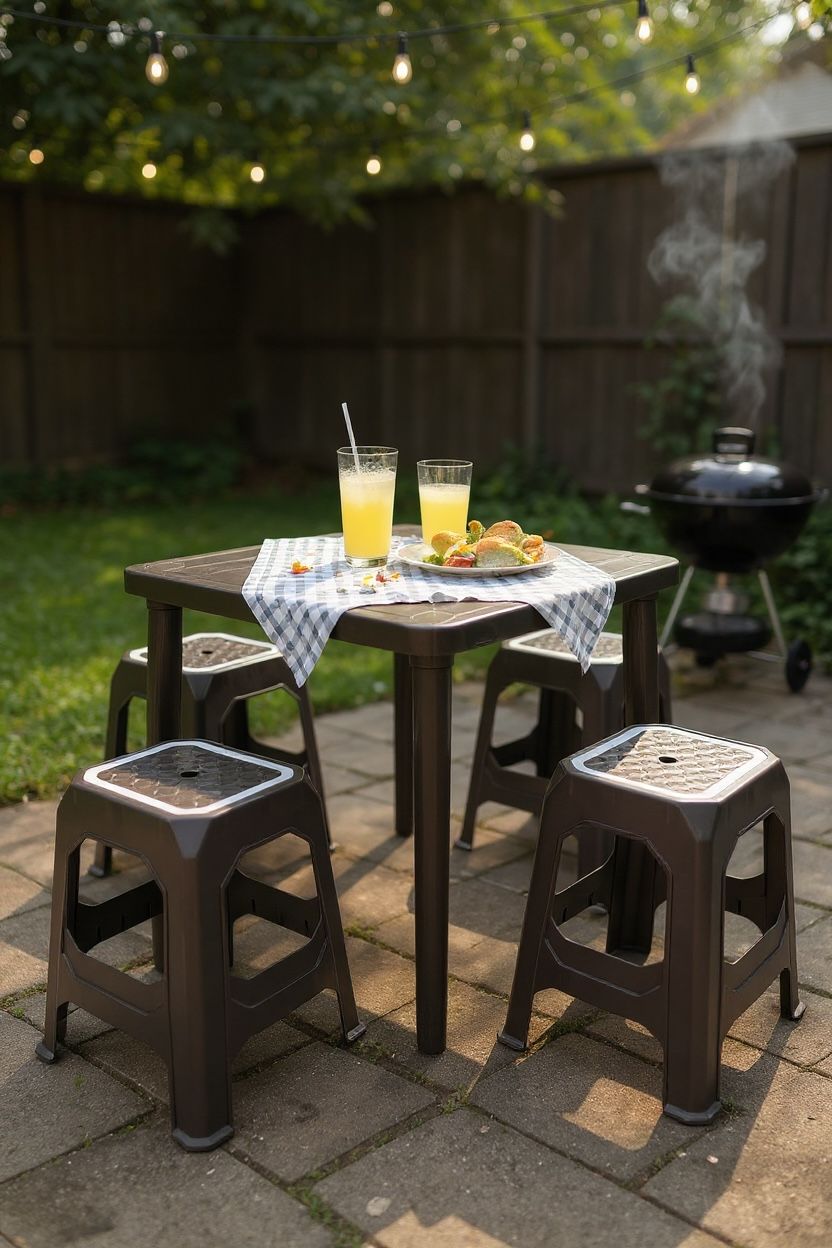 Juego de Comedor Geométrico Plastico