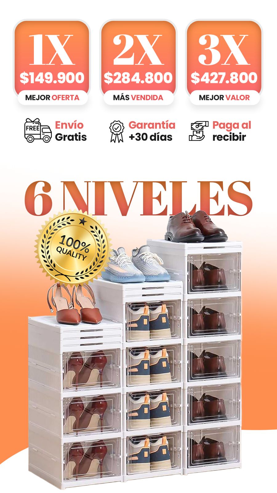 Organizador De Zapatos Plegable - Zapatero Plegable Modular