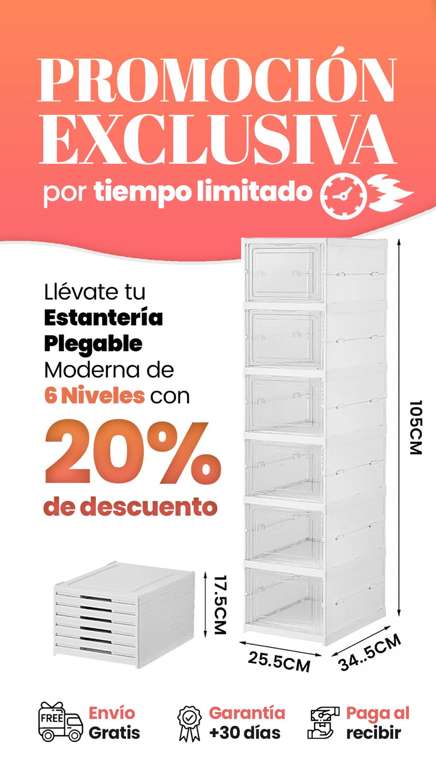 Organizador De Zapatos Plegable - Zapatero Plegable Modular