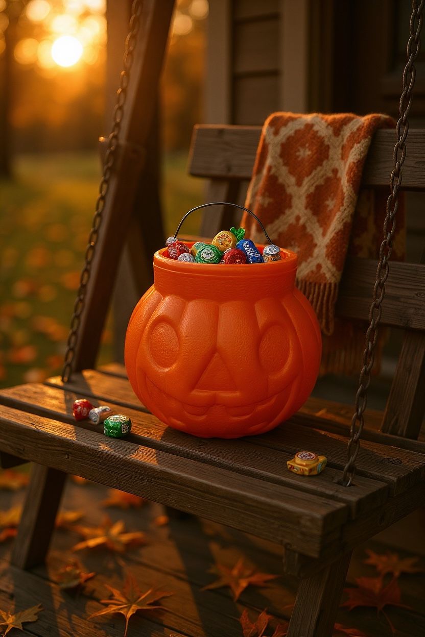 Calabaza - Recipiente Para Dulces de Halloween