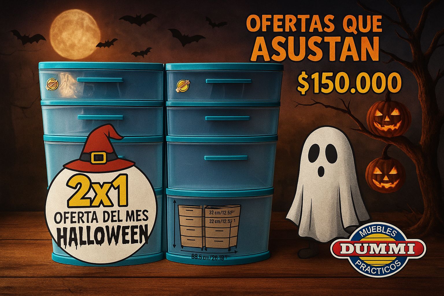 Set X 2 Gavetero Modular 4 Niveles - MQ