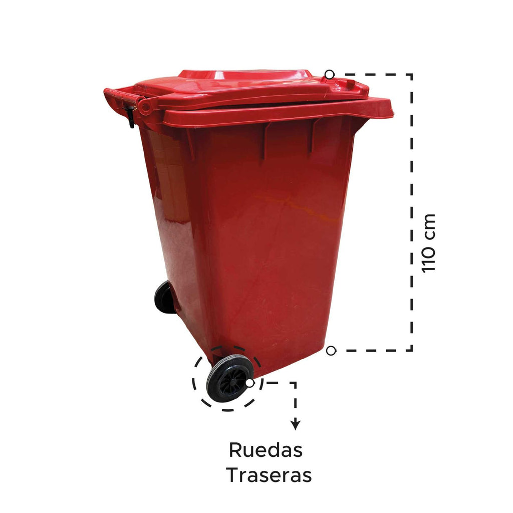 Contenedor de Basura Con Ruedas de 360 Litros
