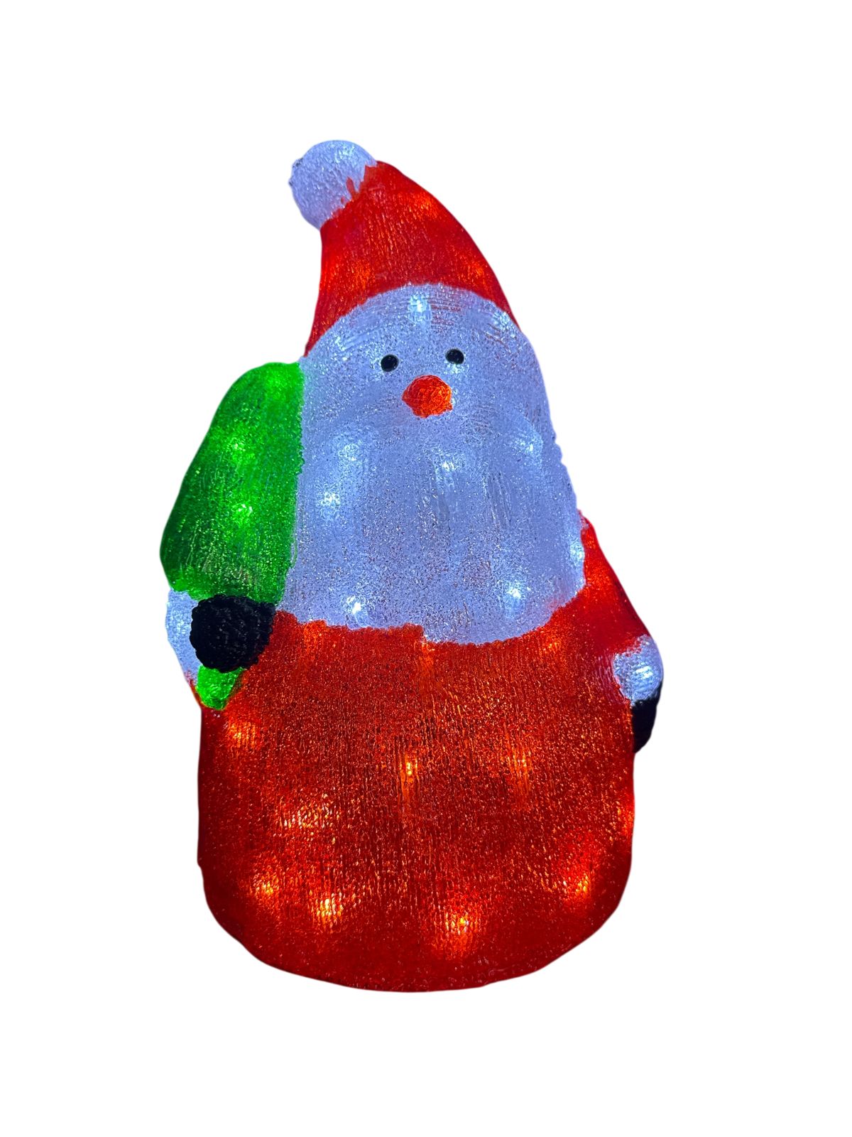 Papa Noel Decorativo Acrílico Con Luz Led