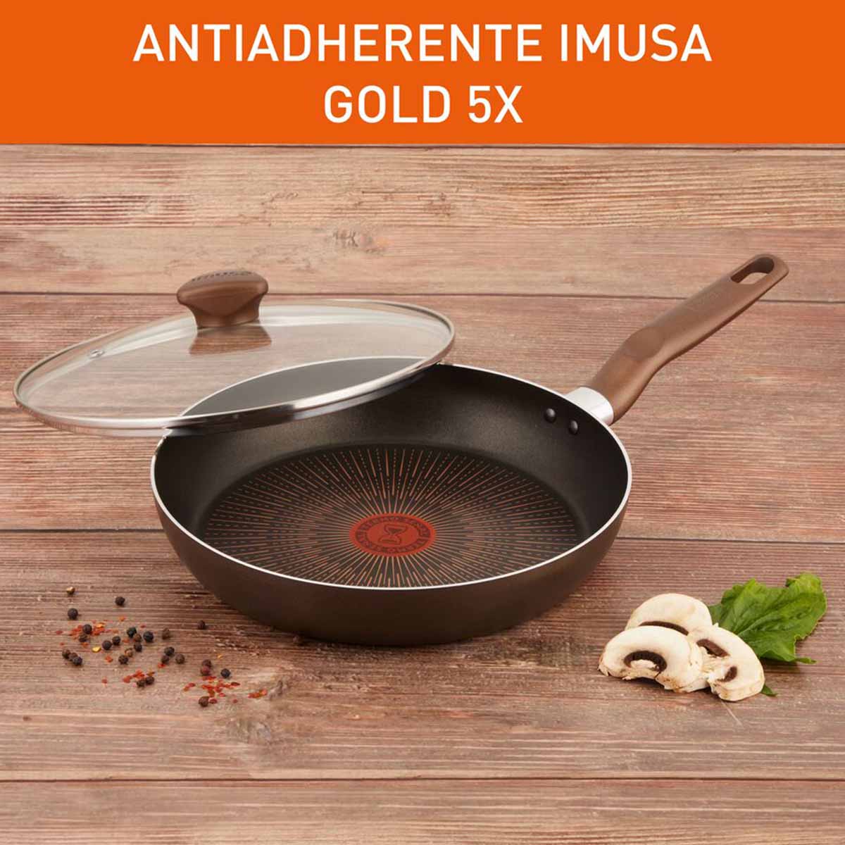 Sartén IMUSA Cambiatón 2026 24cm Antiadherente Tapa de Vidrio