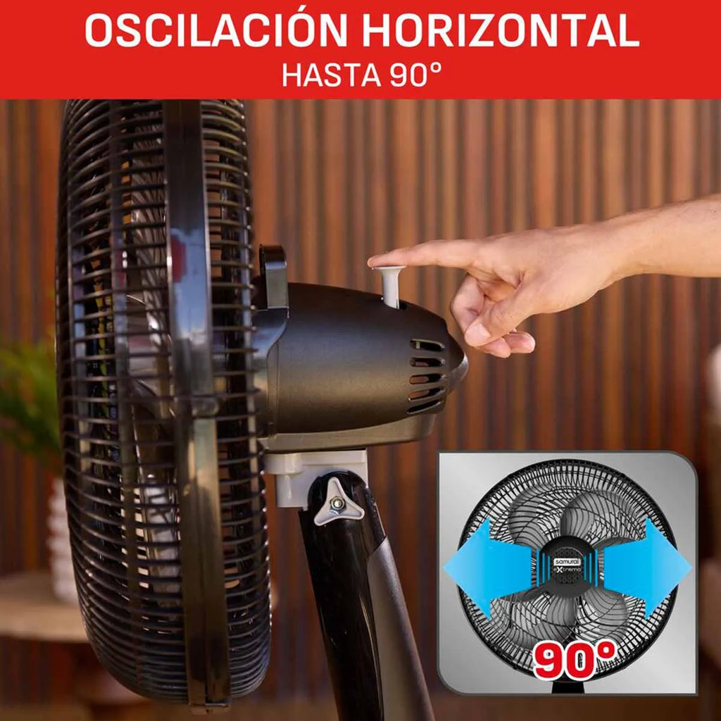 Ventilador SAMURAI Extremo 2 En 1: Pedestal o Pared