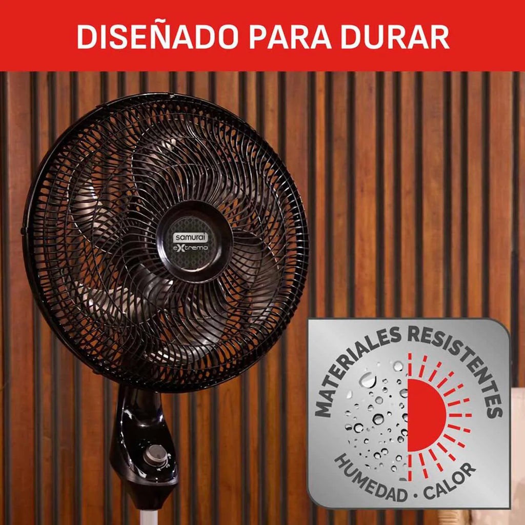 Ventilador SAMURAI Extremo 2 En 1: Pedestal o Pared