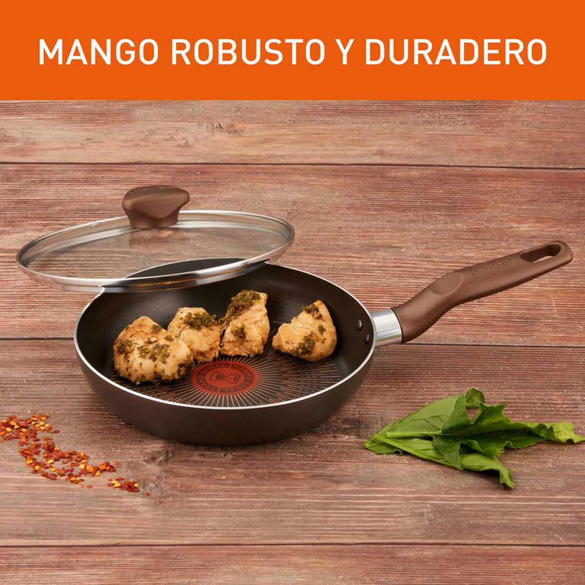 Sartén IMUSA Cambiatón 2026 26cm Antiadherente Tapa de Vidrio