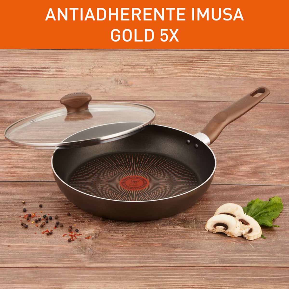 Sartén IMUSA Cambiatón 2026 26cm Antiadherente Tapa de Vidrio