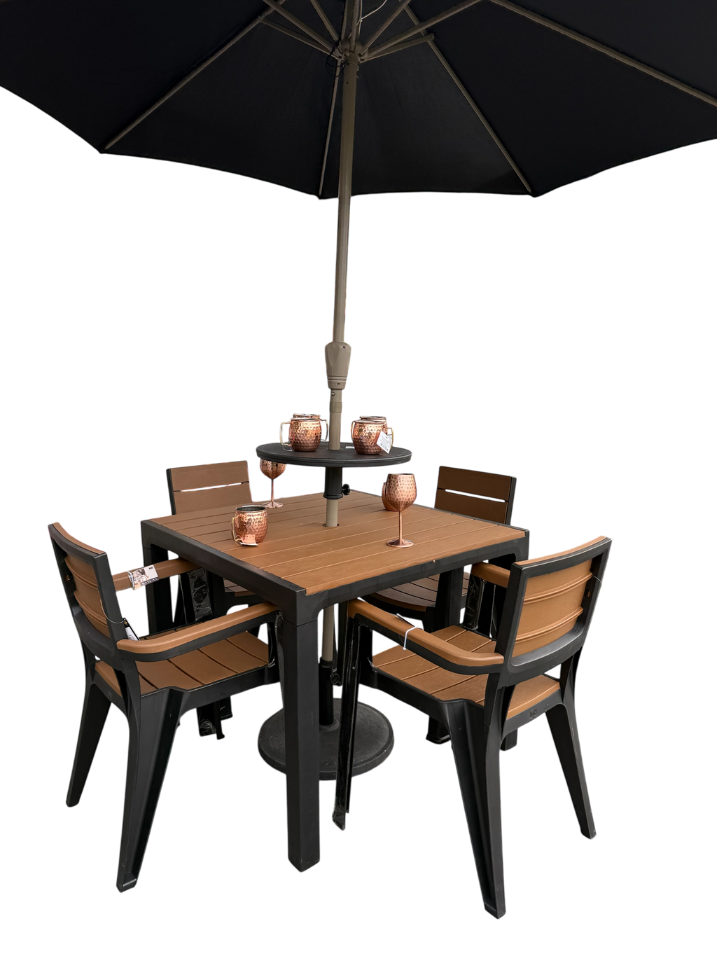 Juego de Comedor Madeira + Parasol Con Base